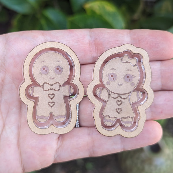 Gingerbread Boy & Girl Shakers Mold