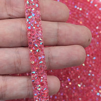 Bright Pink AB Gemstone Trim