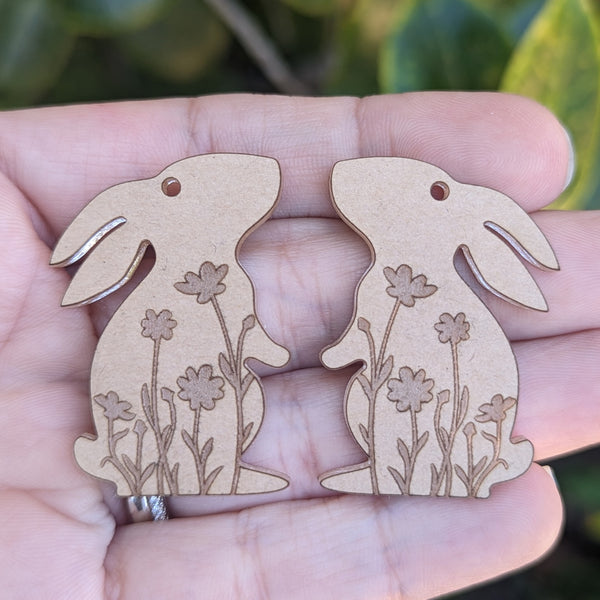 Floral Bunny Earring Mold