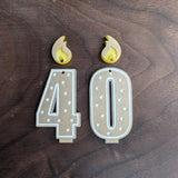 Custom Birthday Candle Earring Blanks