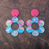 Bright Paisley Daisy Earring Blanks