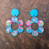 Bright Paisley Daisy Earring Blanks