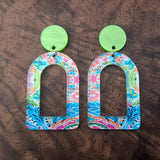 Bright Paisley Arches Earring Blanks