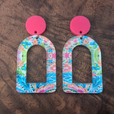 Bright Paisley Arches Earring Blanks