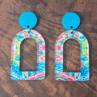 Bright Paisley Arches Earring Blanks