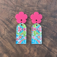 Bright Paisley Arches Earring Blanks