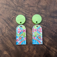 Bright Paisley Arches Earring Blanks