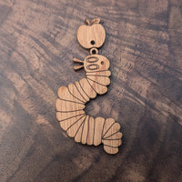 Peckish Caterpillar Earring Blanks (Wood)