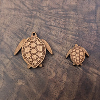 Double Layer Turtle Earring Blanks (Wood)