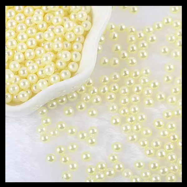 Pale Yellow Faux Pearls